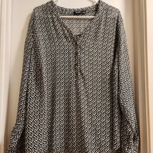 Womens A.N.A. 2X Long Sleeve Blouse